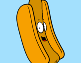 Disegno Hot dog pitturato su mannerisa