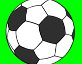 Disegno Pallone da calcio II pitturato su leonardo