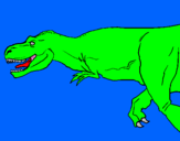 Disegno Tyrannosaurus Rex  pitturato su donato