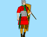 Disegno Soldato romano  pitturato su Giangy