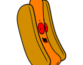 Disegno Hot dog pitturato su Tommaso