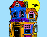 Disegno La Casa del mistero II pitturato su la nuova famiglia Addams