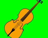 Disegno Violino pitturato su azzum