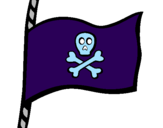 Disegno Bandiera dei pirati pitturato su cappello