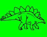 Disegno Stegosaurus  pitturato su andrea