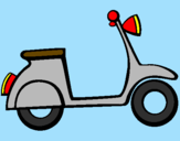 Disegno Vespa   pitturato su moto