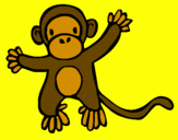 Disegno Scimmietta pitturato su Banana