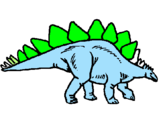 Disegno Stegosaurus  pitturato su ernesto