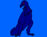 Disegno Tyrannosaurus Rex pitturato su T-rex