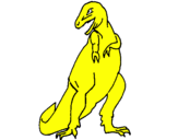 Disegno Tyrannosaurus Rex pitturato su damian