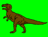 Disegno Tyrannosaurus Rex  pitturato su mlchi