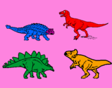 Disegno Dinosauri di terra  pitturato su pasquale