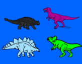 Disegno Dinosauri di terra  pitturato su Antonio