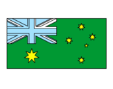 Disegno Australia pitturato su alex