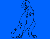 Disegno Tyrannosaurus Rex pitturato su antonio bl