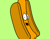 Disegno Hot dog pitturato su HotDog