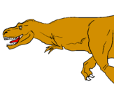 Disegno Tyrannosaurus Rex  pitturato su ROBERTO