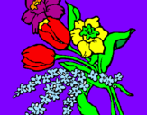 Disegno Mazzo di fiori pitturato su Christian V