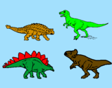 Disegno Dinosauri di terra  pitturato su jkjòkljàòlà oùàùòl ùà olù