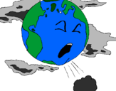 Disegno Terra malata  pitturato su FIRST