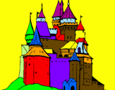 Disegno Castello medievale  pitturato su andrea