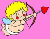 Disegno Cupido  pitturato su Alessia