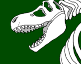 Disegno Scheletro di Tyrannosaurus rex pitturato su giangy