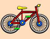 Disegno Bicicletta pitturato su aquila