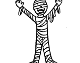 Disegno Bimbo mummia pitturato su giuliss