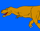 Disegno Tyrannosaurus Rex  pitturato su eleonora  m.
