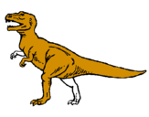 Disegno Tyrannosaurus Rex  pitturato su pietro c.