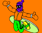 Disegno Salto con lo snowboard pitturato su ludfgyt54gr5