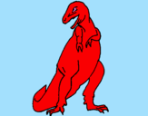 Disegno Tyrannosaurus Rex pitturato su elena