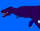 Disegno Tyrannosaurus Rex  pitturato su DAVIDE