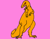 Disegno Tyrannosaurus Rex pitturato su DAVIDE