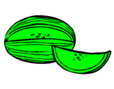 Disegno Melone  pitturato su Gabry