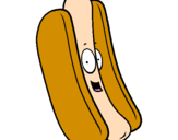 Disegno Hot dog pitturato su fame hot dog