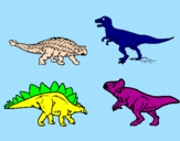 Disegno Dinosauri di terra  pitturato su AGATA