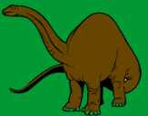 Disegno Branchiosauro II pitturato su TOMMASO  S