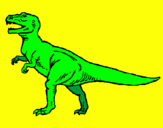 Disegno Tyrannosaurus Rex  pitturato su alessia