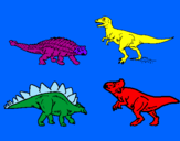 Disegno Dinosauri di terra  pitturato su Azamut