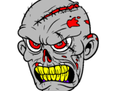 Disegno Zombie pitturato su mem