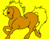 Disegno Cavallo robusto  pitturato su piergermano