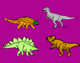 Disegno Dinosauri di terra  pitturato su Daniele