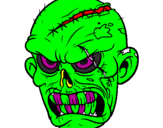 Disegno Zombie pitturato su antonia t 
