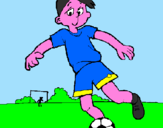 Disegno Giocare a calcio pitturato su Alfonso Maria De Natale