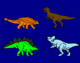 Disegno Dinosauri di terra  pitturato su DAVIDE