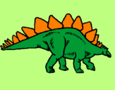 Disegno Stegosaurus  pitturato su g.l.2002