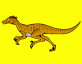 Disegno Velociraptor  pitturato su Daniele