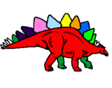 Disegno Stegosaurus  pitturato su MARCO